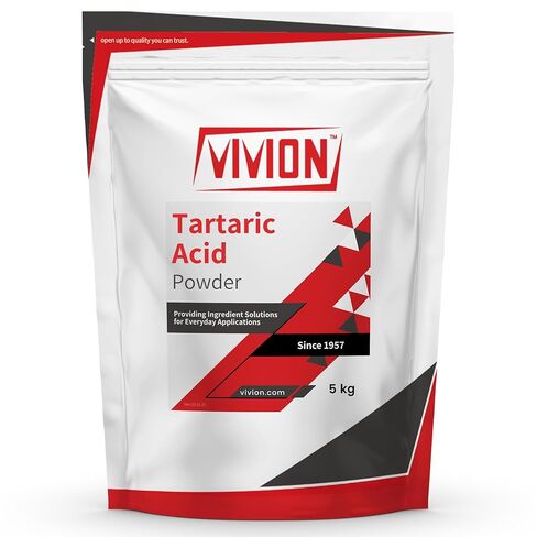 حمض الطرطريك USP/FCC - 5 كجم (11 رطل) - مثبت مكونات السواغ الحمضي ومصحح الرقم الهيدروجيني in Kuwait