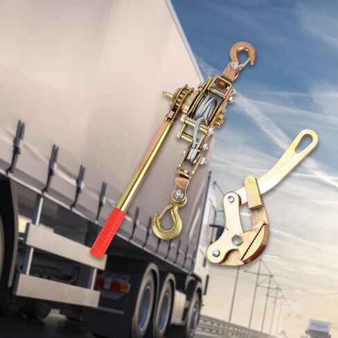 Rope Grip Puller Hand Winch Cable Heavy Duty High Strength Tightener Cord Pulling Tool for Truck Construction, 1 Ton in Saudi Arabia