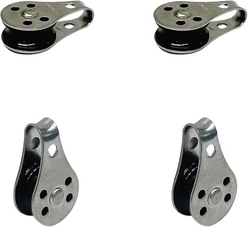 4 Pc Marine T304 Stainless Steel 1/4" Sheave Hardware Block Wire Rope Cable handling Lift Puller in Kuwait