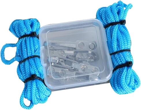 2 Pieces Rope Tensioner Rope with Roller Tensioner Paracord Adjuster Release Durability Professional Multipurpose Secure Tie Down Adjustable, 6 Hooks in Kuwait