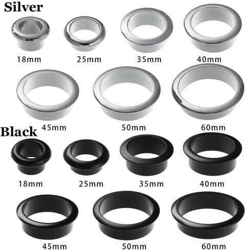 Metal Cable Grommet, 4PCS Wire Hole Cover Zinc Alloy Cable Line Box Grommets Cabinet Decor Cable Port Furniture Hardware(Silver,25mm) in Saudi Arabia