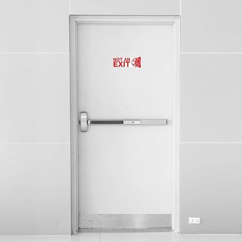 6 x Not an Exit Sign Sticker | 10 x 4 Inch Self-adhesive Vinyl This is Not an Exit Sign | UV-resistant, Waterproof Not an Exit Signs for Business in Saudi Arabia
