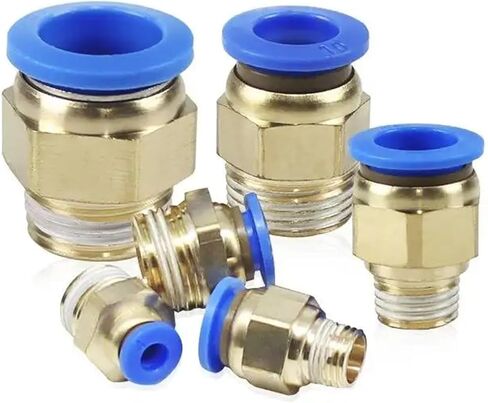 Pneumatic Fittings PC Thread -M5 M6 1/8 1/4 Tube Pc4 6 8mm Push Air Straight Connection Pc6 8-01 02 100Pcs(Pc6-m5) in Saudi Arabia