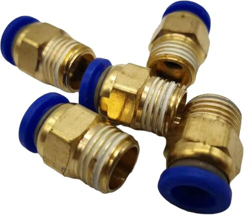 Pneumatic Fittings PC Thread -M5 M6 1/8 1/4 Tube Pc4 6 8mm Push Air Straight Connection Pc6 8-01 02 100Pcs(Pc6-m5) in Saudi Arabia