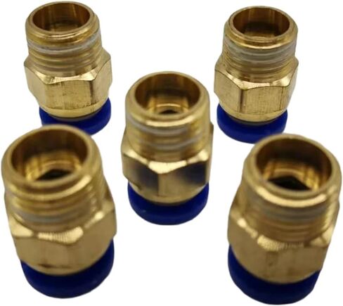Pneumatic Fittings PC Thread -M5 M6 1/8 1/4 Tube Pc4 6 8mm Push Air Straight Connection Pc6 8-01 02 100Pcs(Pc6-m5) in Saudi Arabia