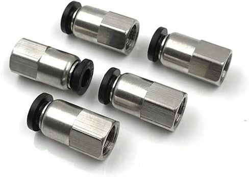 PC/PCF/SL/PL Pneumatic Connector 6mm 8mm Thread 1/8" 1/4 3/8 1/2" Hose Fittings 1Pcs(8-01,PCF) in Kuwait
