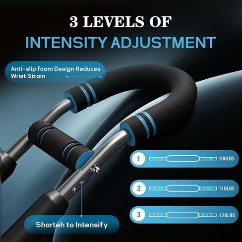 Twister arm Trainer, 110-140lb Adjustable Resistance Chest Workout Equipment,Forearm Power Exercise bar , pectoralis spinalis Device, Portable Detachable Design in Kuwait