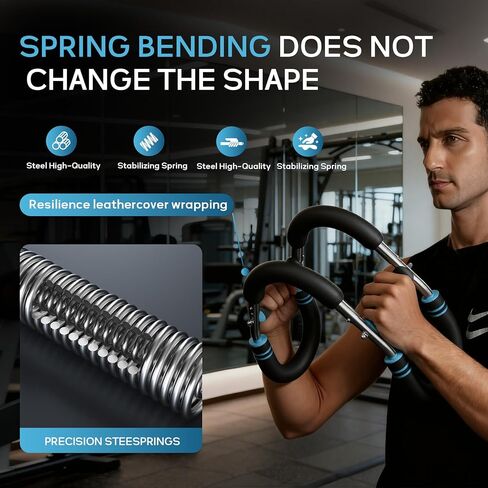 Twister arm Trainer, 110-140lb Adjustable Resistance Chest Workout Equipment,Forearm Power Exercise bar , pectoralis spinalis Device, Portable Detachable Design in Kuwait