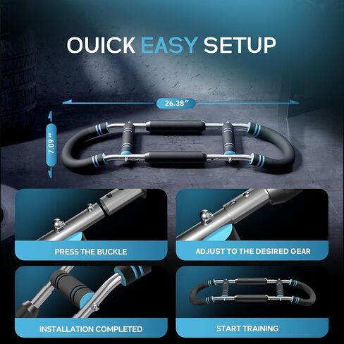 Twister arm Trainer, 110-140lb Adjustable Resistance Chest Workout Equipment,Forearm Power Exercise bar , pectoralis spinalis Device, Portable Detachable Design in Kuwait