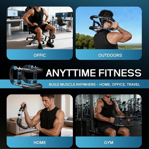 Twister arm Trainer, 110-140lb Adjustable Resistance Chest Workout Equipment,Forearm Power Exercise bar , pectoralis spinalis Device, Portable Detachable Design in Kuwait