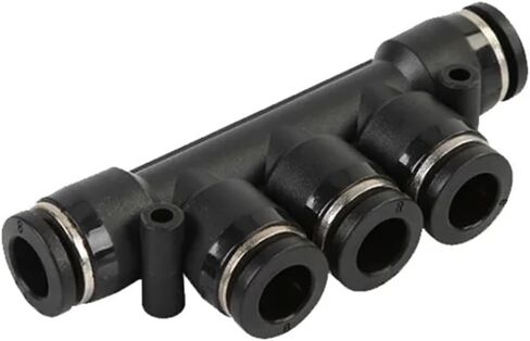 Pneumatic Fittings Compressor Pipe Tube Hose Connector 4mm 6mm 8mm 10mm 12mm PK 1Pcs(PK(Black),12mm) in Saudi Arabia