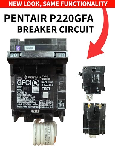 Pentair PA220GFA قواطع دوائر GFCI ثنائية القطب، 20 أمبير in Saudi Arabia