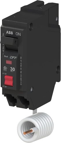 ABB Q-Line® THQL1130GFT Ground Fault Circuit Breaker • 30 Amp Single-Pole Breaker • GFCI Protection • 120/240 VAC • 10 kAIC Interrupt Rating • Plug-On Pigtail Breaker for Load Centers in Saudi Arabia
