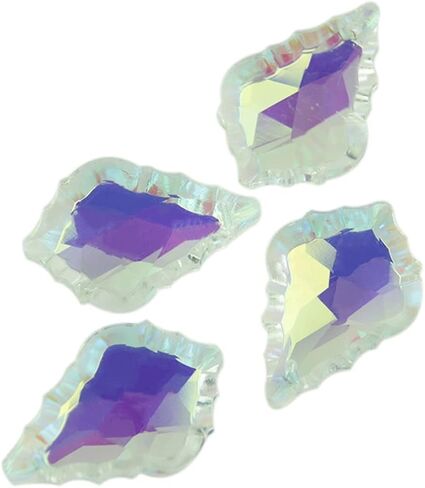 AB 38MM/50MM/63MM/76MM K9 Optical Maple Leaf Shape Crystal Plated Prism Ornament Suncatcher(38mm 10pcs) in Saudi Arabia