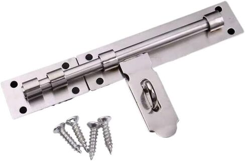 Sliding Door Lock,1pcs 6''/8''/10''/12''/14''/16''/20'' Rod Core 11mm Slide Bolt Gate Latch,Heavy Duty Hardware for Wooden Fence(12'') in Kuwait