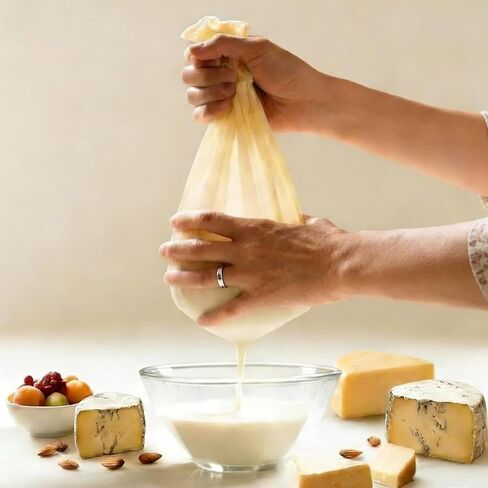 5 Pack Reusable 100% Unbleached Cotton Filter Bags, 5.91x7.87in & 7.87x11.8in Fine Weave Stitched Edge Bags for Cooking, Baking, Juicing, Cheese Making & Crafts in Saudi Arabia