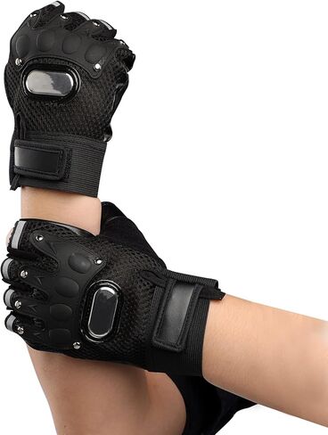 PURFUN Men Women Breathable Mesh Cycling Gloves Non-Slip Riding Driving Motorcycle Half Finger Gloves Sports Exercise Fitness Fingerless Gloves in Saudi Arabia