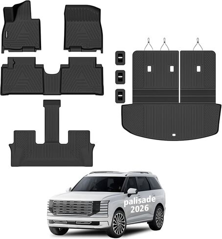 All Weather Car Floor Mats for 2014-2018 Chevy Silverado/GMC Sierra 1500 Crew Cab, 2015-2019 Silverado/Sierra 2500 HD/3500 HD Crew Cab, TPE Rubber Floor Liners Full Set for Chevy Silverado Accessories in Saudi Arabia