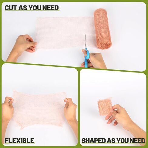Copper Mesh Roll for Mice Rodent Rat, Sturdy 5'' x 33Ft & 8'' x 33Ft Copper Wool Mouse Trap Hole Filler for Bat Snail Bird Control, DIY Hole Filler for Vents, Soffits & Home Defense (2 Roll) in Kuwait