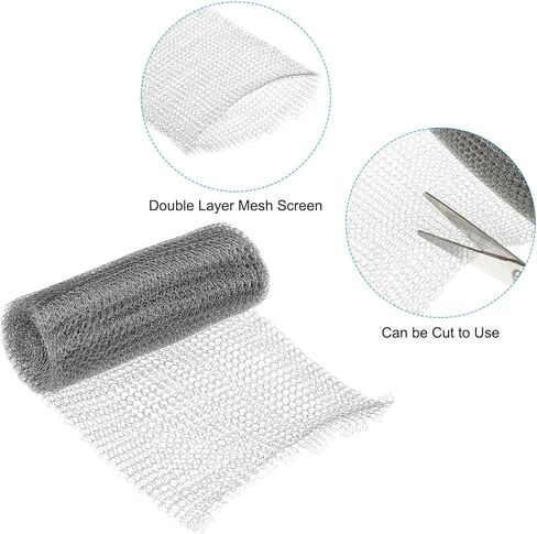 5inx10ft Wire Mesh Hole Fill Fabric, Stainless Steel Mesh Double Layer Blocker Flexible Mesh Screen for Hole Filler and Plant Protection in Saudi Arabia