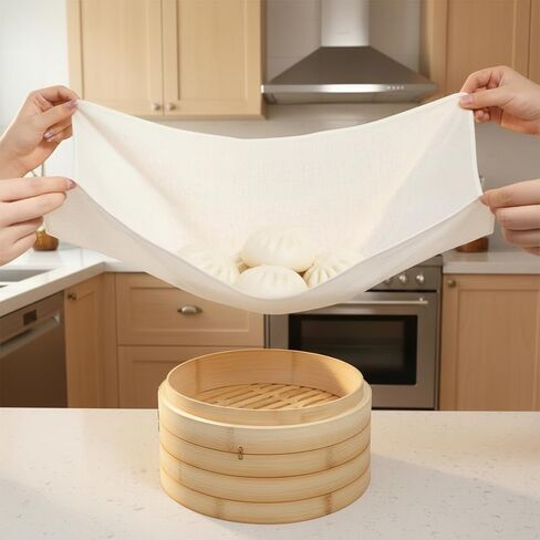 5 Pcs Straining Cloth, 23x23 Inch Cheesecloth for Cooking Steamer Cloth Reusable Cotton Cheesecloth Cooking, Canning, Steaming, Food Filter Cloths, Nut Milk, Cheese Making in Kuwait