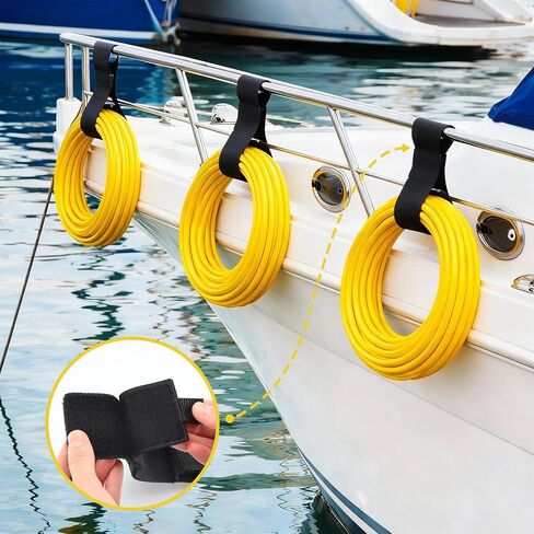 6 عبوات من حوامل حبال القارب بطول 40.64 سم، ملحقات المراكب الشراعية لتخزين ملحقات المراكب الشراعية مع إغلاق لاصق شديد التحمل، أشرطة خط حديدي للقوارب الشراعية، منظم خط قفص الاتهام لتنظيم الكابلات in Kuwait