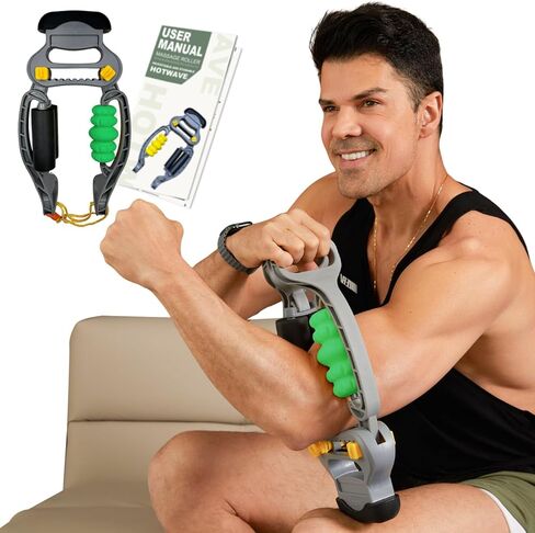 HOTWAVE Arm Massager for Pain Relief & Recovery, Adjustable Foam Roller, Trigger Point Muscle Roller for Calves&Forearm, Wrist Massager, Tennis&Golfers Elbow Pain Release in Kuwait