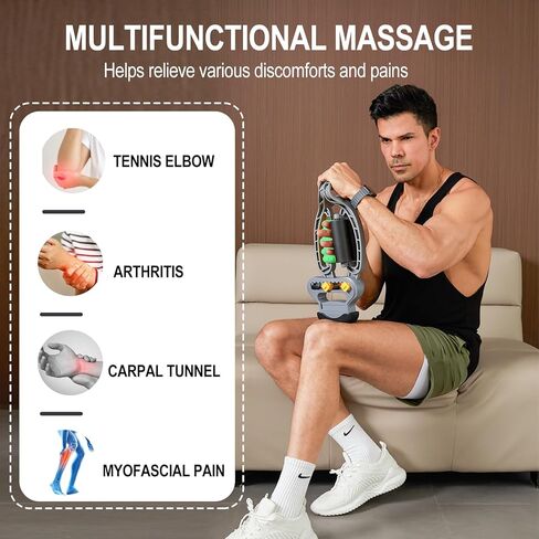 HOTWAVE Arm Massager for Pain Relief & Recovery, Adjustable Foam Roller, Trigger Point Muscle Roller for Calves&Forearm, Wrist Massager, Tennis&Golfers Elbow Pain Release in Kuwait