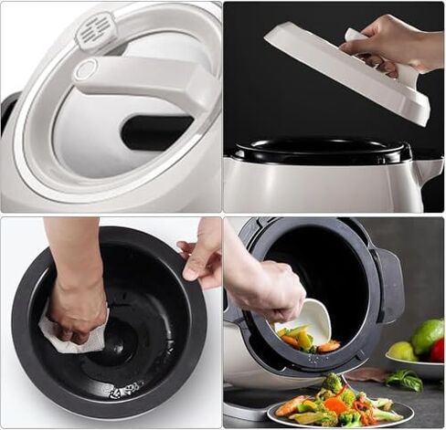 Commercial Food Processor, Auto Cooking Wok with Smart Start, 3-Speed Adjustable, 360° Rotation, Fried Rice Machine, 110V in Saudi Arabia