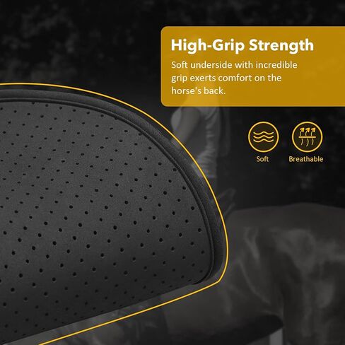 Harrison Howard Perforated Horse Saddle Pad Liner, Breathable Neoprene Anti-Slip Horse Under Pad for Riding-Black in Saudi Arabia