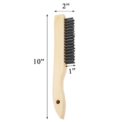 Elsjoy 12 Pack 10 Inch Wire Scratch Brush with Wooden Handle, Heavy Duty Steel Wire Brushes for Cleaning Rust, Paint Removal in Saudi Arabia