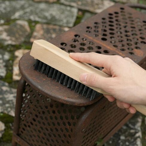 Elsjoy 12 Pack 10 Inch Wire Scratch Brush with Wooden Handle, Heavy Duty Steel Wire Brushes for Cleaning Rust, Paint Removal in Saudi Arabia