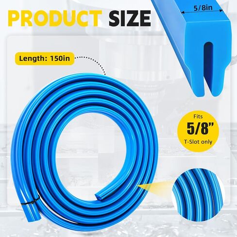 غطاء T-Slot مقاس 5/8 بوصة لآلة الطحن، طقم غطاء T-Slot لآلة الطحن، يناسب طاولة مطحنة يدوية مقاس 9 بوصة × 48 بوصة، عرض 5/8 بوصة × طول 150 بوصة in Kuwait