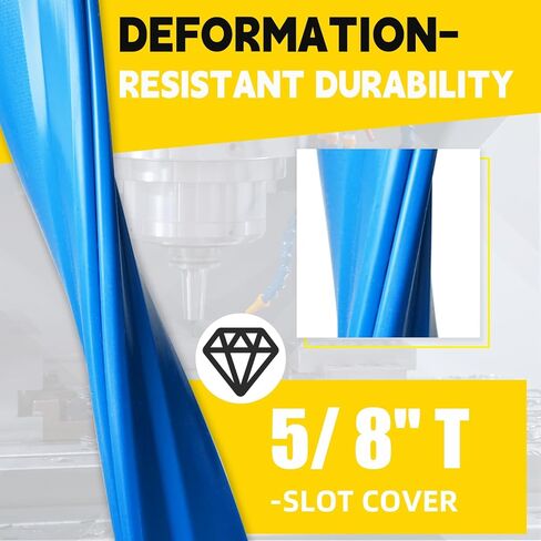 غطاء T-Slot مقاس 5/8 بوصة لآلة الطحن، طقم غطاء T-Slot لآلة الطحن، يناسب طاولة مطحنة يدوية مقاس 9 بوصة × 48 بوصة، عرض 5/8 بوصة × طول 150 بوصة in Kuwait