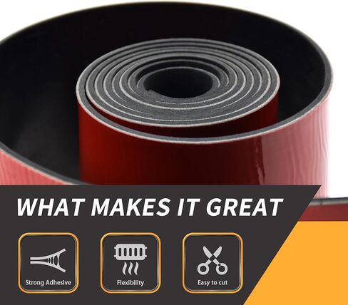 شرائط مطاطية من النيوبرين بسمك 1/16 بوصة ولفائف مطاطية صلبة، ورقة للحشية التي تصنعها بنفسك، والمستودع، والوسادات، والأختام، وتجريد الطقس، والأرضيات (عرض 2 بوصة، وطول 12 قدمًا) مع دعم لاصق in Kuwait