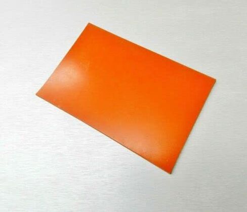 JTS 1/8" لوح مطاط السيليكون عالي الحرارة صلب أحمر/برتقالي درجة تجارية 4" X 6" مربع مصنوع في الولايات المتحدة الأمريكية in Saudi Arabia
