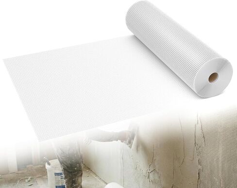 3.3x328ft Fiberglass Mesh Roll, 160g/m² White Stucco Mesh for Concrete. Enhanced Strength & Stability for wall Crack Repair, Interior/Exterior Construction, and Ceilings Seam Reinforcement. in Kuwait
