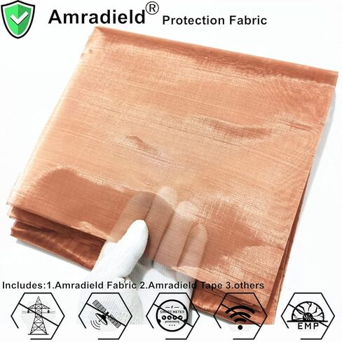 Amradield 4 Pack Pure Copper Mesh 9.8"x9.8" for Grounding Influence Signal 200 Dense Filter Screen Woven Crafts Window Protection for Air Vents Metal Mesh Sheet for Hole Blocking Insect Away in Kuwait