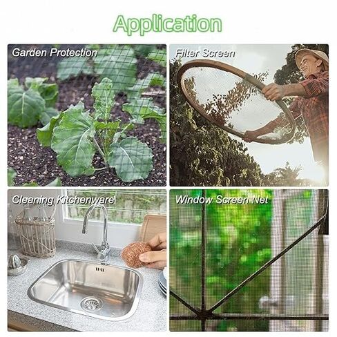 Amradield 4 Pack Pure Copper Mesh 9.8"x9.8" for Grounding Influence Signal 200 Dense Filter Screen Woven Crafts Window Protection for Air Vents Metal Mesh Sheet for Hole Blocking Insect Away in Kuwait