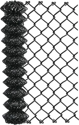 Heavy-Duty Galvanized Steel Chain Link Fence Fabric - 6x50 ft. | 7 AWG Wire | Black PVC Coated | Rust & Corrosion Resistant | Security-Grade Mesh for Residential & Commercial Use in Kuwait