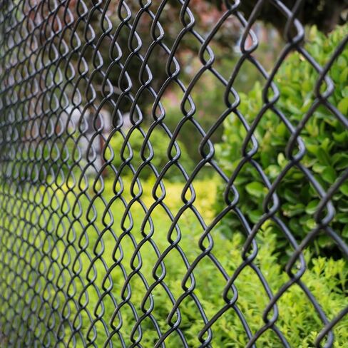 Heavy-Duty Galvanized Steel Chain Link Fence Fabric - 6x50 ft. | 7 AWG Wire | Black PVC Coated | Rust & Corrosion Resistant | Security-Grade Mesh for Residential & Commercial Use in Kuwait