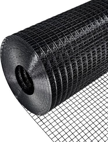 Black Hardware Cloth 72'' x 50' 1/2 inch Mesh 19 Gauge - PVC Coating Wire Mesh Rolls Vinyl Coated Wire Fence Roll Garden Fencing Chicken Run Mesh Screen in Kuwait