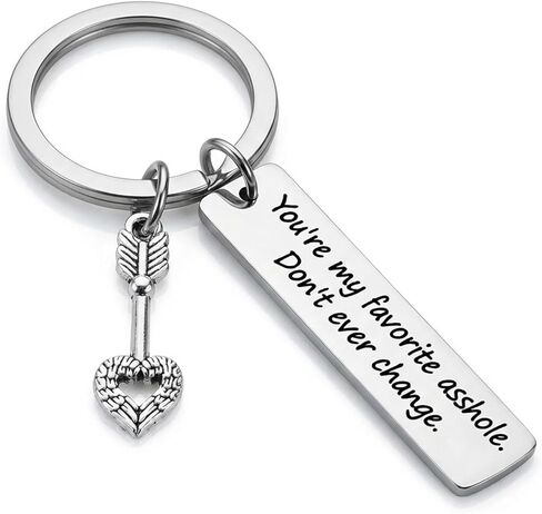 OXIHOUSE&CO- Funny Friend Gift Keychain – Engraved Stainless Steel Quote Charm in Saudi Arabia