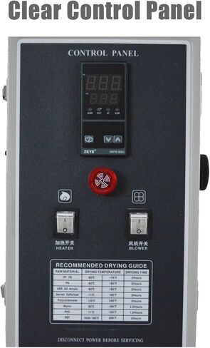 25kg Hot Air Vertical Plastic Dryer Stainless Steel Hopper Type Plastic Drying Machine 220V 3500W in Kuwait