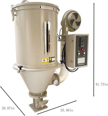 220V 4500W 50kg Hopper Type Plastic Dryer Stainless Steel Hot Air Plastic Drying Machine in Kuwait