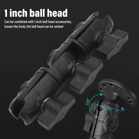 Double Socket Arm with Dual 1" Ball Sockets, Double Socket Swivel & Ratchet Arm for Motorcycle Car Engineering Machine in Saudi Arabia