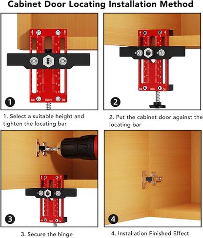 Cabinet Template Tool Aluminium Alloy Adjustable Support Arm Wood Drilling Dowelling Guide for Kitchen Bathroom Wardrobe in Saudi Arabia