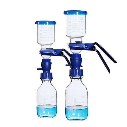 Laboratory Sand Core Suction Device Solvent Filter Unit GL45 Screw Adapter Glass Vacuum Filtration Apparatus 500/1000mL(500ml Set) in Saudi Arabia