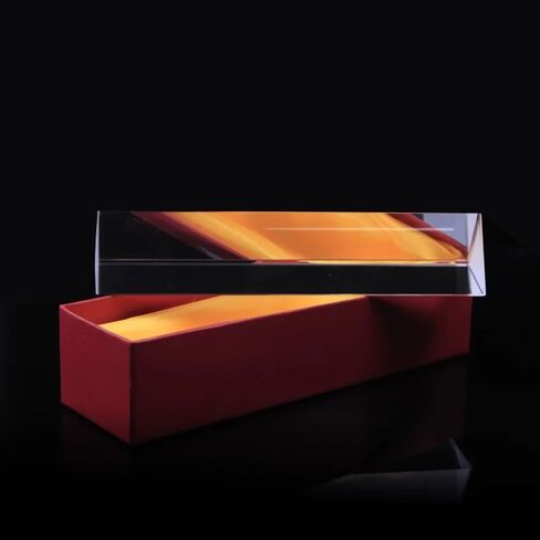 30x30x150mm Crystal Equilateral Triangle Rainbow Prism with Gift Box, for Student Light Spectrum Experiments & Optical Testing in Saudi Arabia