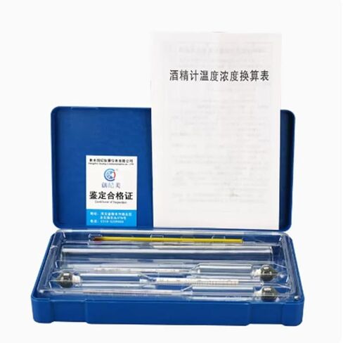 0-40/40-70/70-100 Alcoholometers + Glass Test Tubes Set | Alcohol Meter Wine Concentration Meter for White Wine Testing in Kuwait
